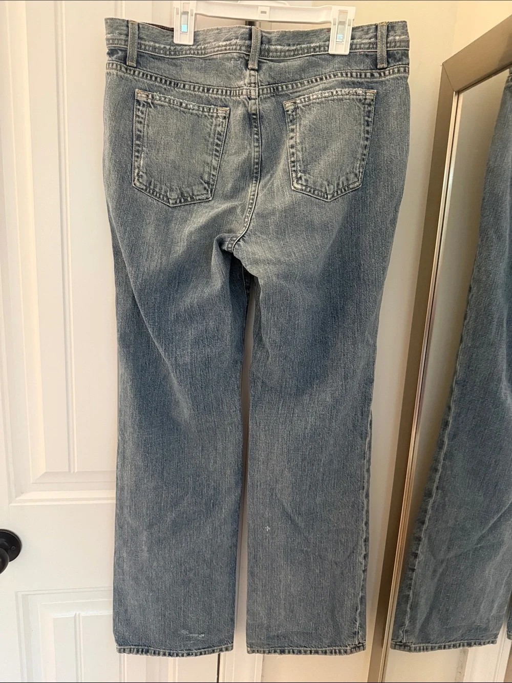 J. Crew Medium Blue Denim Jeans with Red Topstitch